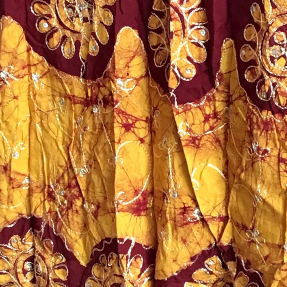 New Maroon Mustard India new 100% cotton Skirt - Picture 6 of 8